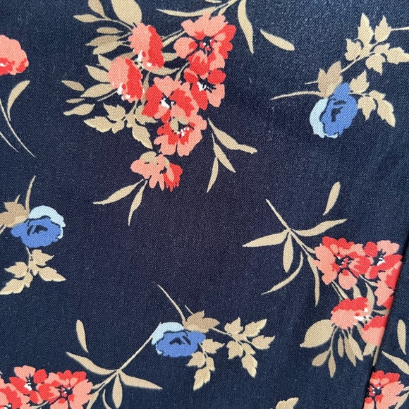 J.Jill Pull On Women’s Size 6 Pants Elastic Waist Stretch Blue Floral Precision - Picture 7 of 8